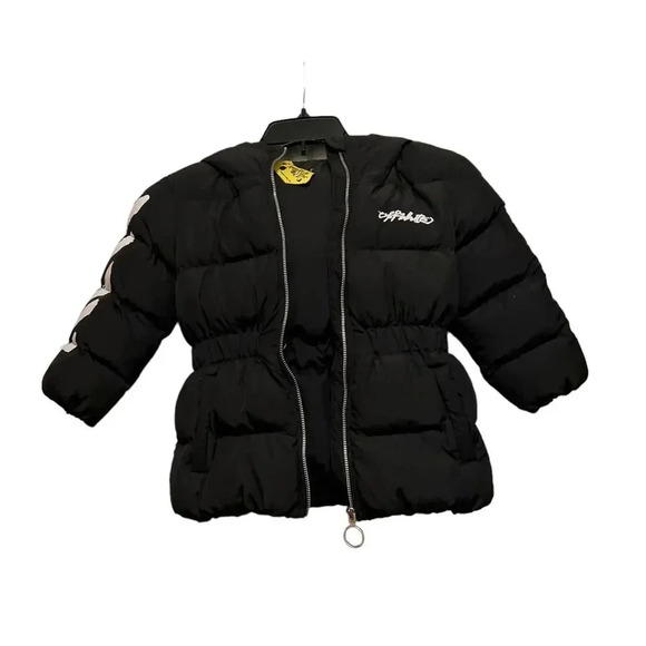 Off-White Kids Diag zip-up puffer jacket - Picture 3 of 16
